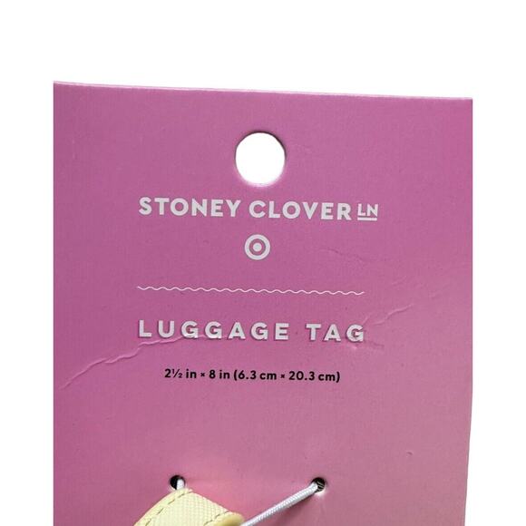 Brand New Stoney Clover Lane x Target Luggage Tag Yellow w/ Rainbow NWT SCL - Picture 4 of 4